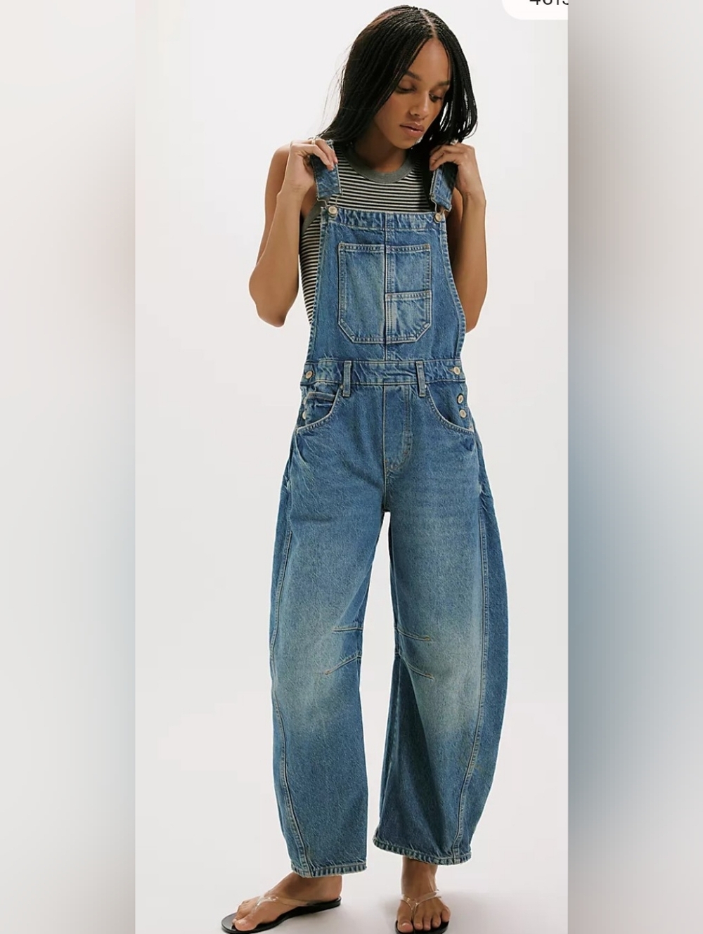 We The Free Light Blue Denim Overalls